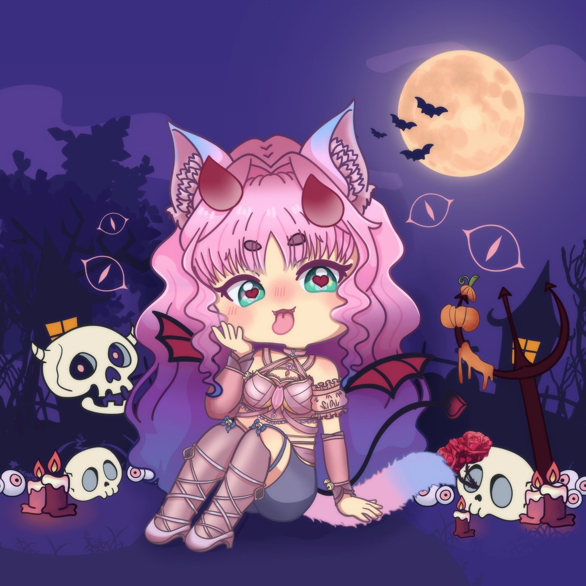 Spooky season is almost here 👻 here's a little recap from last year's YCH. What if I open it again would anyone be interested 👀