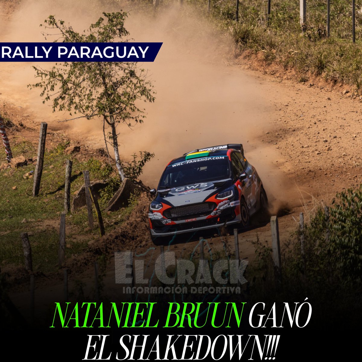 KinioCrack's tweet photo. #MundoTuerca | Nataniel Bruun ganó el SHAKEDOWN del Rally Paraguay !!!
El joven piloto (20 años) representa a Bolivia en la clases RC3 de la décima fecha del WRC.
Éxito Nataniel!!
#Automovilismo
#RallyParaguay
#ElCrack https://t.co/jqbo6k77DT