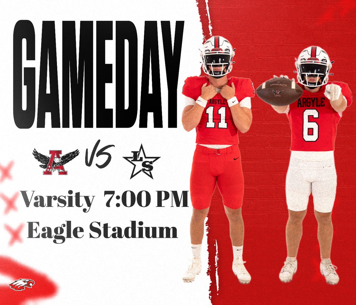 GAME DAY!

🆚 Frisco Lone Star 
🕖 7 PM 
🏟️ Eagle Stadium
🎟️ bit.ly/47OA4ks
📸 The Talon
#EYES