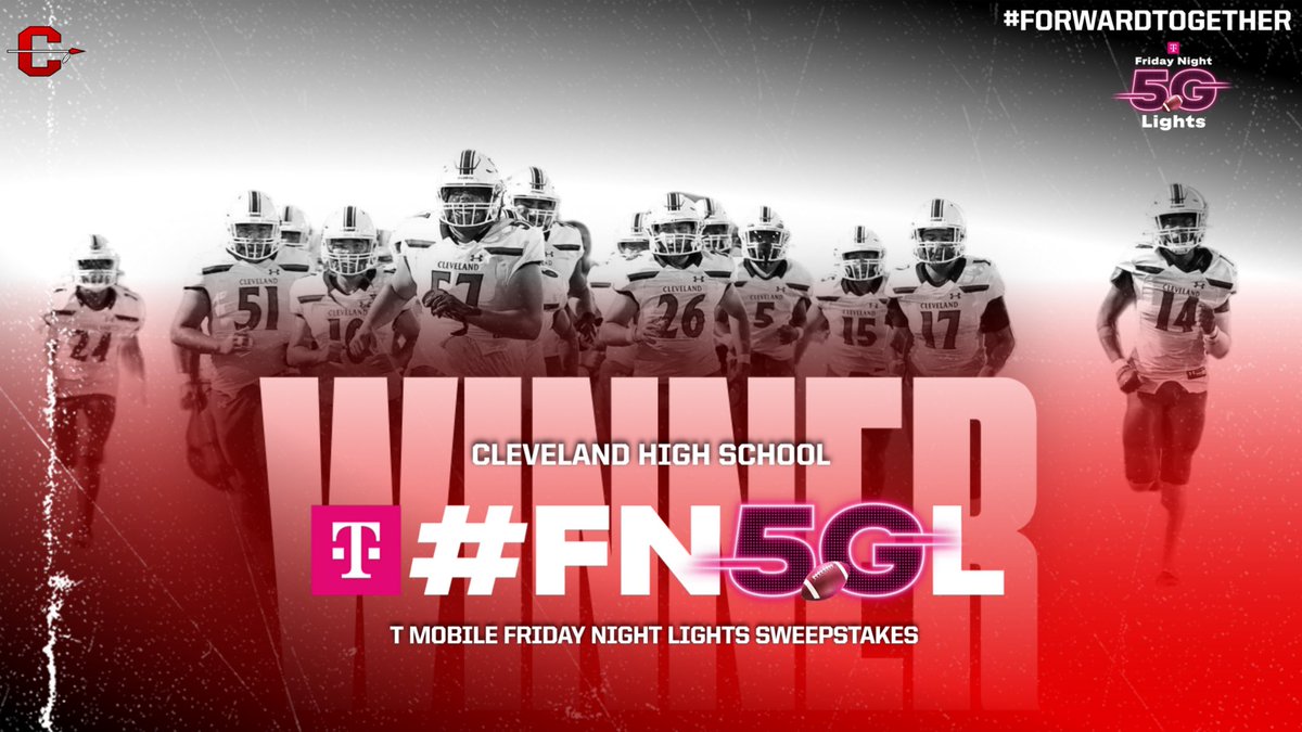 Big news! <a href="/cisd_sports/">Cleveland ISD Sports</a> is the Week 5 winner for the <a href="/TMobile/">T-Mobile</a> sweepstakes! 

Let’s Go! #sweepstakes #FN5GL