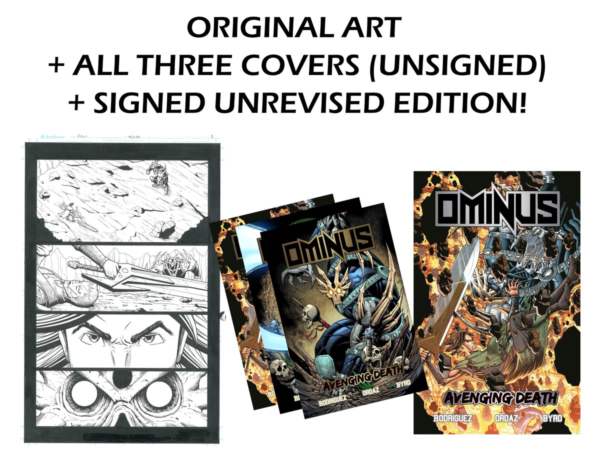 Today is the day!! The last day you can get OMINUS: AVENGING DEATH!! The CLOSE OUT STREAM starts at 4pm and I'll stream until the end of the campaign, which is at 9pm.  Metal Trading Card will be offered EXCLUSIVELY on the livestream, so tune in to claim your card!

I also want