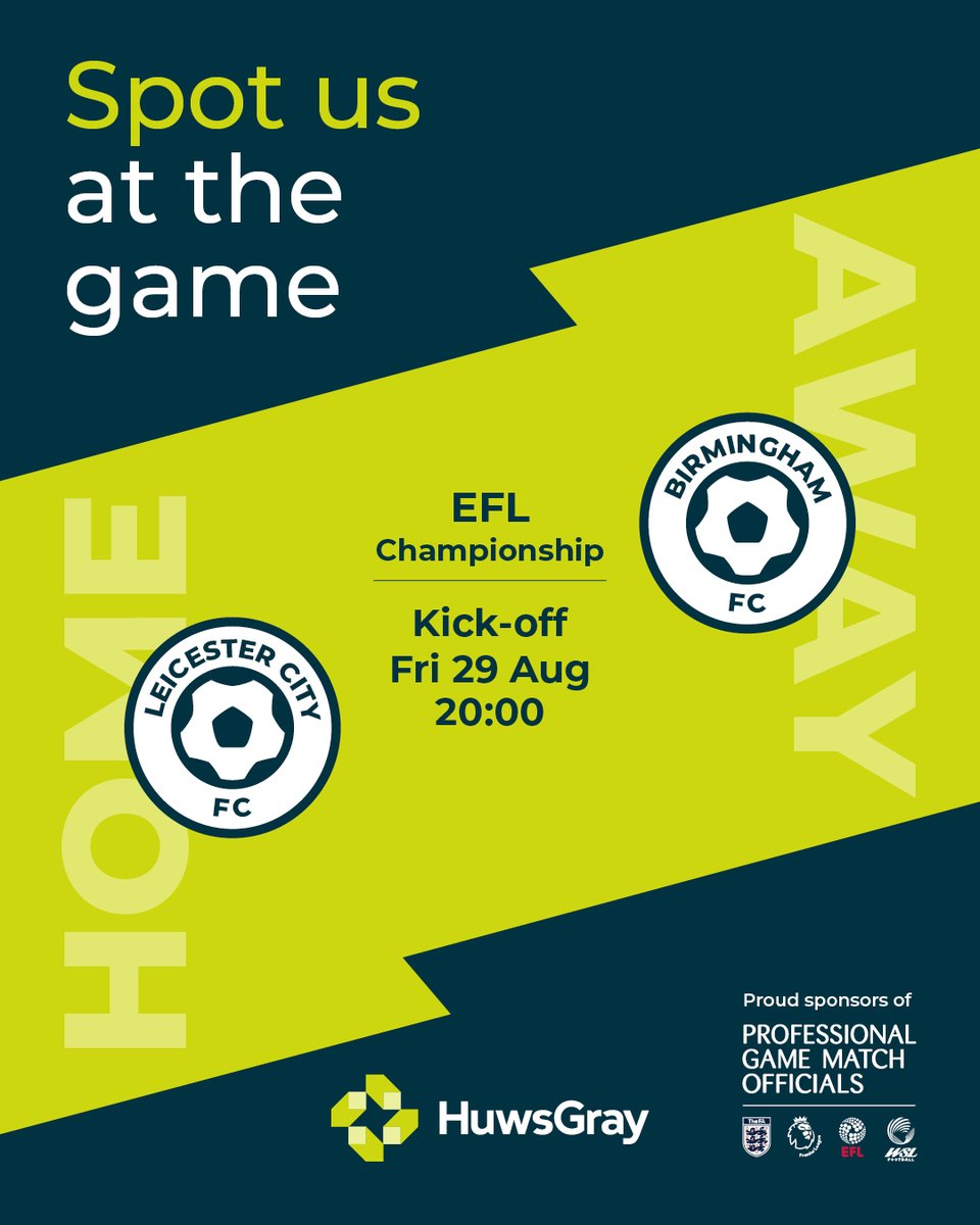 GAME ON! 

Tonight. 8pm. Championship fixture: <a href="/LCFC/">Leicester City</a> vs <a href="/BCFC/">Birmingham City FC</a>. 🔥

Watching the game? Keep an eye on the officials — we’re right there with them.
