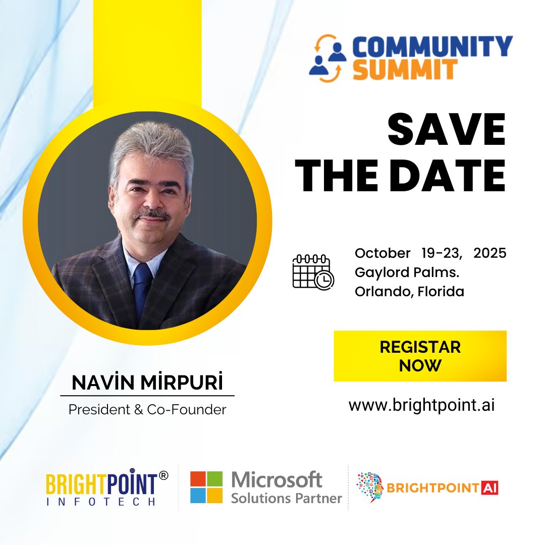BrightpointAi's tweet image. Brightpoint AI is excited to be part of Community Summit North America 2025, happening October 19–23, 2025 at Gaylord Palms, Orlando, Florida.
🗓 October 19–23, 2025
📍Orlando, Florida | Booth #306
🔗 brightpoint.ai/community-summ…
#CommunitySummitNA #AI #DefectDetection #Manufacturing
