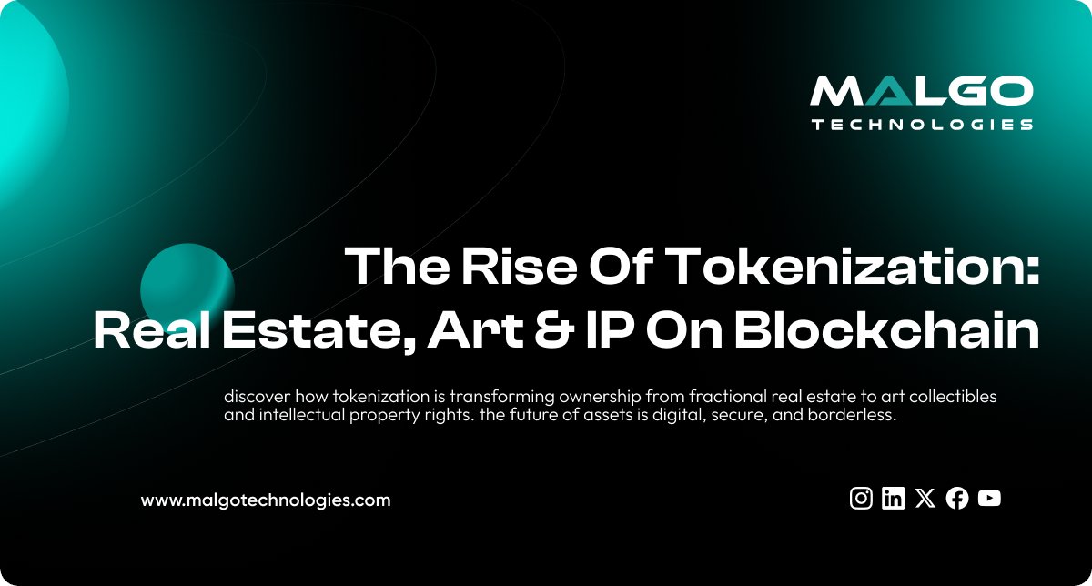 The future of ownership is digital. From real estate to art to intellectual property, tokenization is transforming how we trade and invest in assets.

 👉 linkedin.com/pulse/rise-tok…

#Tokenization #blockchain #RealEstateTokenization #Malgo #DigitalAssetSummit #DigitalAssets