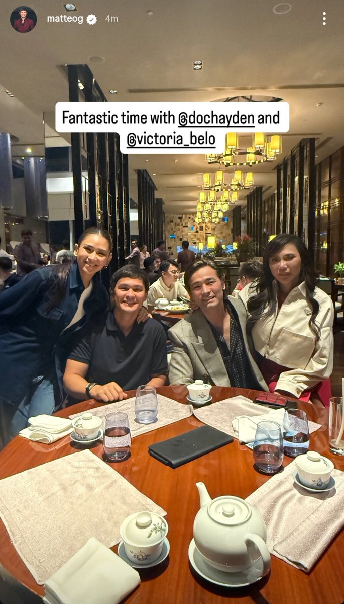 Fantastic Friday evening with AshMatt and Dra <a href="/VickiBelo/">Victoria G. Belo, MD</a> and Doc Hayden. 😍 <a href="/mateoguidicelli/">Matteo Guidicelli</a> <a href="/JustSarahG/">Sarah Geronimo</a>