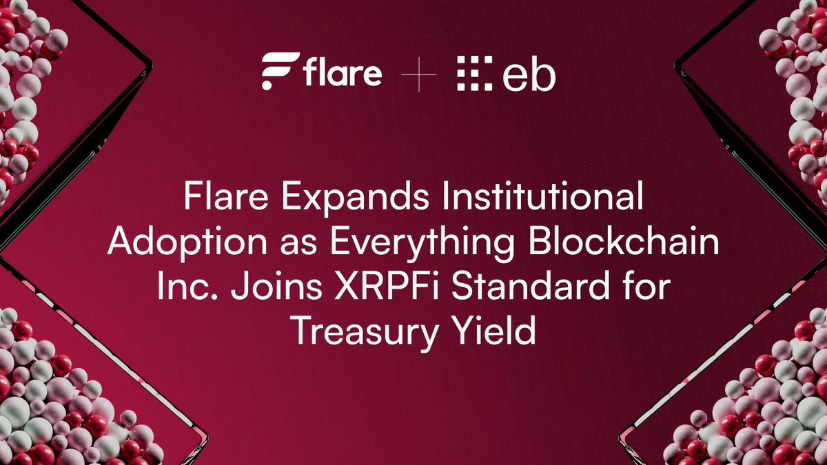 XRPFi on <a href="/FlareNetworks/">Flare ☀️</a> is quickly becoming the standard for corporate treasury yield.

Everything Blockchain Inc. (OTC: EBZT), a U.S.-listed public company, is teaming up with Flare to bring institutional-grade XRP yield strategies to treasuries.

By leveraging FAssets &amp;
