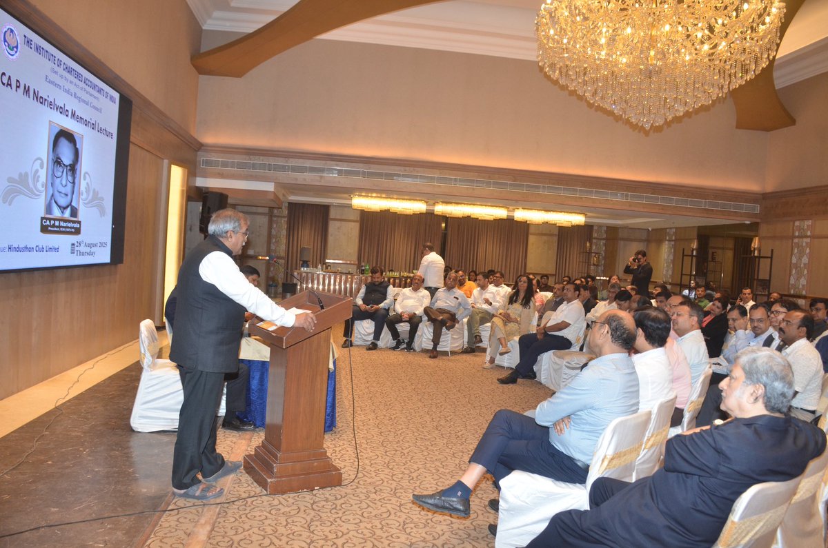 Enriching Evening of Insights &amp; Reflection

Yesterday at the Hindusthan Club, Kolkata, we had the privilege of hosting the CA P. M. Narielvala Memorial Lecture in the gracious presence of the distinguished members of ICAI’s Eastern India Regional Council.