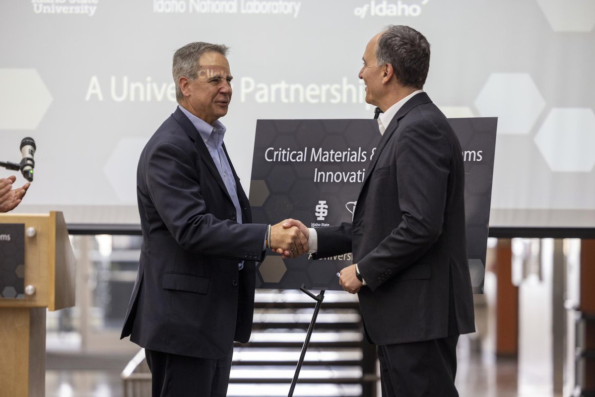 John Wagner (@john_c_wagner) on Twitter photo Honored to join <a href="/IdahoStateU/">Idaho State University</a> Robert Wagner & <a href="/ENERGY/">U.S. Department of Energy</a>'s Mike Kopp at the dedication of the Critical Materials & Energy Systems Innovation Center this week. Together, we’re strengthening Idaho’s role as a national leader in critical materials research & workforce development. Honored to join <a href="/IdahoStateU/">Idaho State University</a> Robert Wagner & <a href="/ENERGY/">U.S. Department of Energy</a>'s Mike Kopp at the dedication of the Critical Materials & Energy Systems Innovation Center this week. Together, we’re strengthening Idaho’s role as a national leader in critical materials research & workforce development.