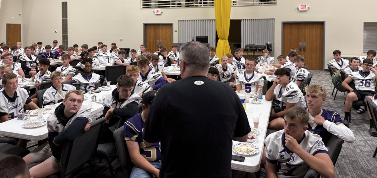 Thank you to Coach Larson for sharing some wisdom and motivation with us this morning. Ready to represent our community! #WATS