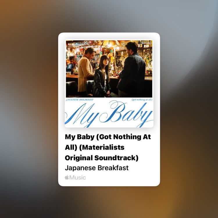 blauechapter's tweet photo. ฟินมากอะ japanese breakfast ร้องเพลงประกอบ the materialists แล้วเพลงเพราะมากก ไปดูมาแล้วนี่ชอบทุกเพลงในเรื่องเลย เลือกมาดีมาก มู้ดเว่อร์ ดีใจที่เรื่องนี้แต่งเพลงมาใหม่ ไม่ใช่เปิดติ๊กต่อกละเอาเพลงดัง ๆ มาประกอบ ชั้นอยากได้เพลงใหม่ ๆ แบบนี้ 🥹🫶🏻 https://t.co/dtPQyZ5Z5Z