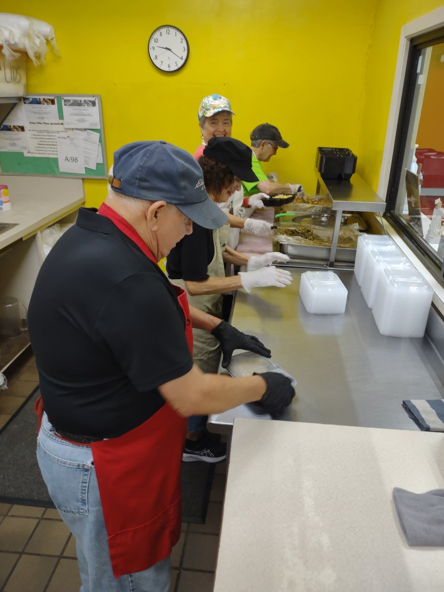 When the soup kitchen lunch crew is also doing Meals on Wheels lunches just before Labor Day weekend.