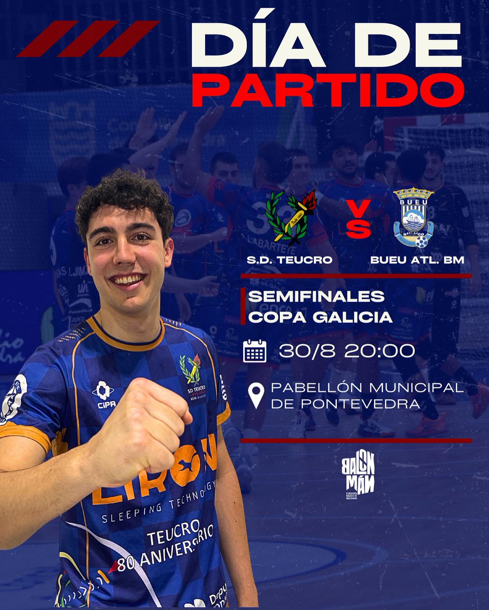 Mañana, día 30 a las 20:00, disputamos las semifinales de la Copa Galicia frente al Bueu Atlético Balonmán.
Un partido decisivo en el que buscamos el pase a la final.
Contamos con vuestro apoyo‼️‼️