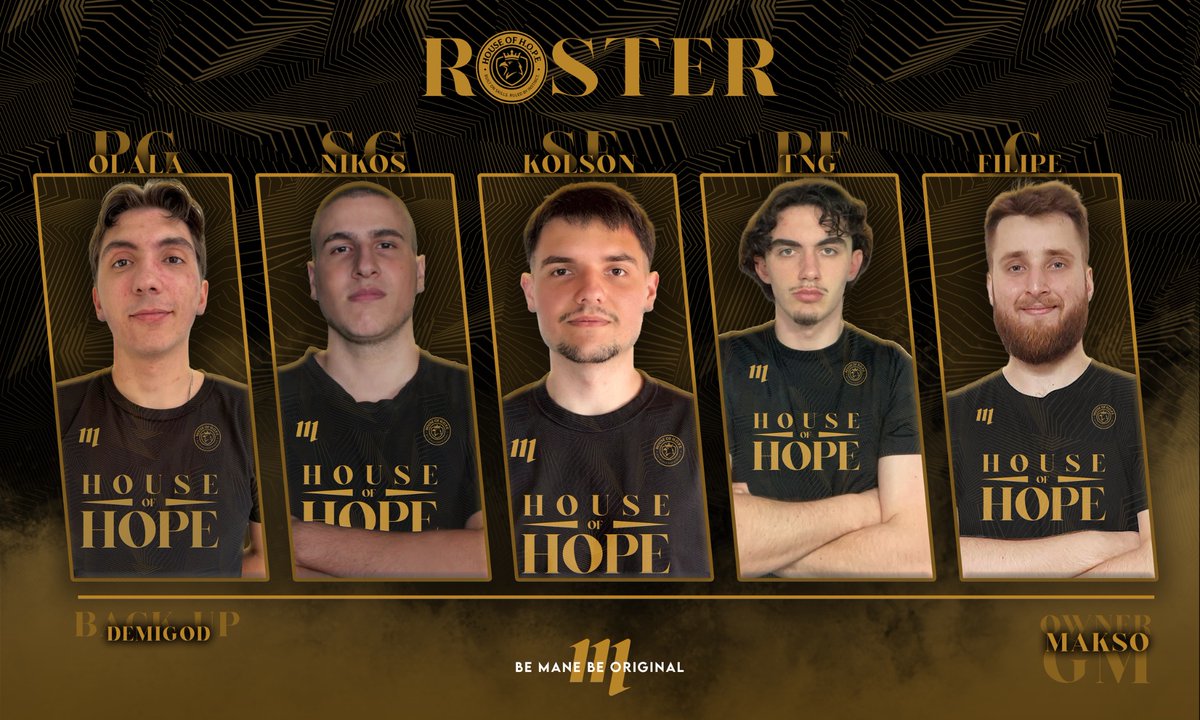 House Of H.O.P.E (@houseofhope2k) on Twitter photo 🚨New Journey, New Roster🚨
Here’s the team ready to proudly represent our colors:
PG – <a href="/BackOlala/">Olala Back</a>
SG – <a href="/vNikos2k/">vNikos-</a>
SF – <a href="/exKolson/">Kolson</a>
PF – <a href="/TNG_rgl/">Tng</a>
C – <a href="/Filipecaos/">Filip Kręcidło</a>
Back-up – @MertKerci
CM – <a href="/Mane_Original/">Mane Original</a>
Owner & GM – <a href="/MAKSO_TTV/">MAKSO_TTV</a>
The journey starts now.🔥
#Giveaway #HOHFamily 🚨New Journey, New Roster🚨
Here’s the team ready to proudly represent our colors:
PG – <a href="/BackOlala/">Olala Back</a>
SG – <a href="/vNikos2k/">vNikos-</a>
SF – <a href="/exKolson/">Kolson</a>
PF – <a href="/TNG_rgl/">Tng</a>
C – <a href="/Filipecaos/">Filip Kręcidło</a>
Back-up – @MertKerci
CM – <a href="/Mane_Original/">Mane Original</a>
Owner & GM – <a href="/MAKSO_TTV/">MAKSO_TTV</a>
The journey starts now.🔥
#Giveaway #HOHFamily