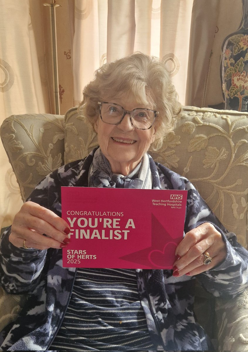 Wendy Wilson from our Patient Panel is a finalist in the Star of Herts Awards! 

Good luck, Wendy 🩷✨️✨️