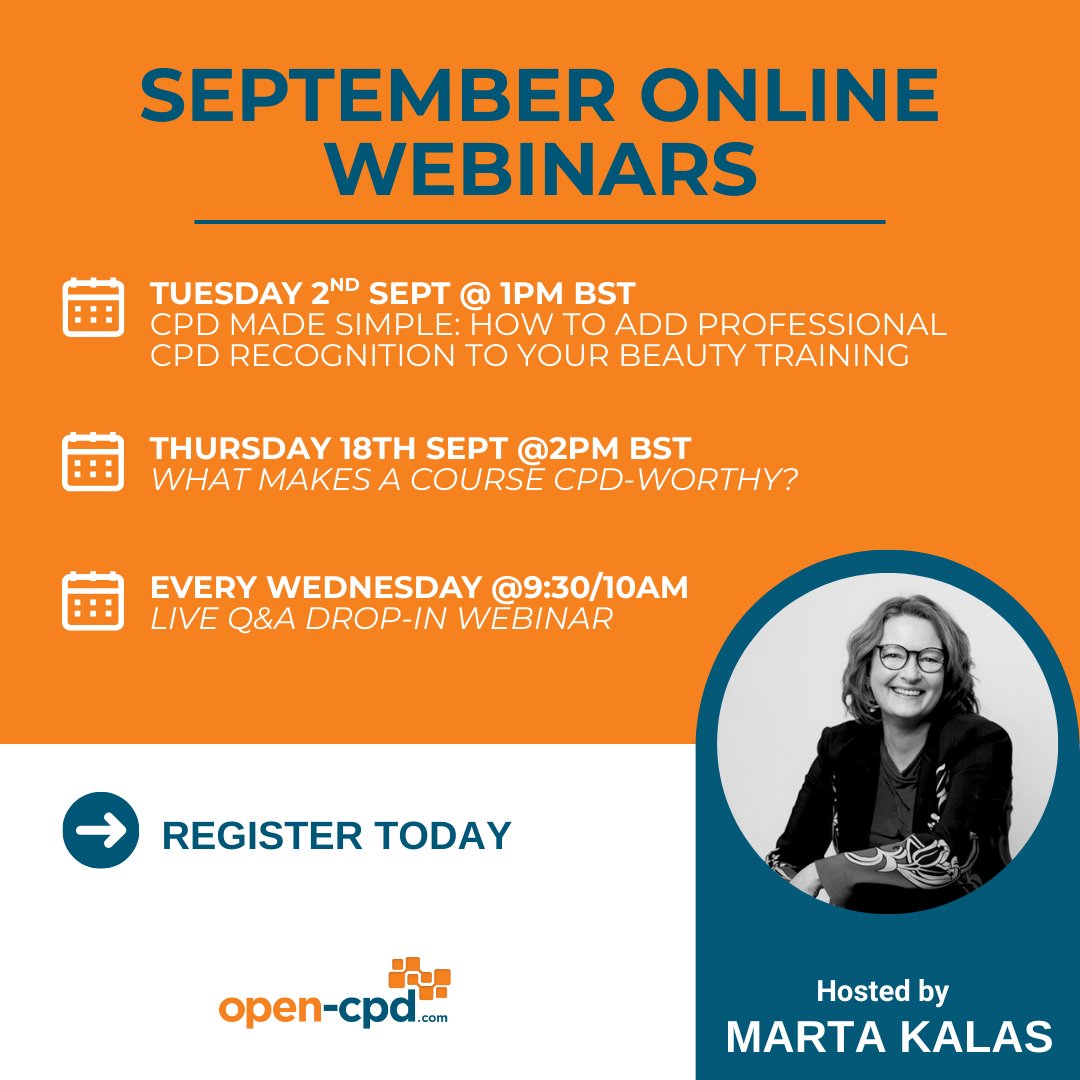 Open_cpd's tweet image. What&apos;s coming up this September at Open CPD . . . 

#opencpd #continuedprofessionaldevelopment