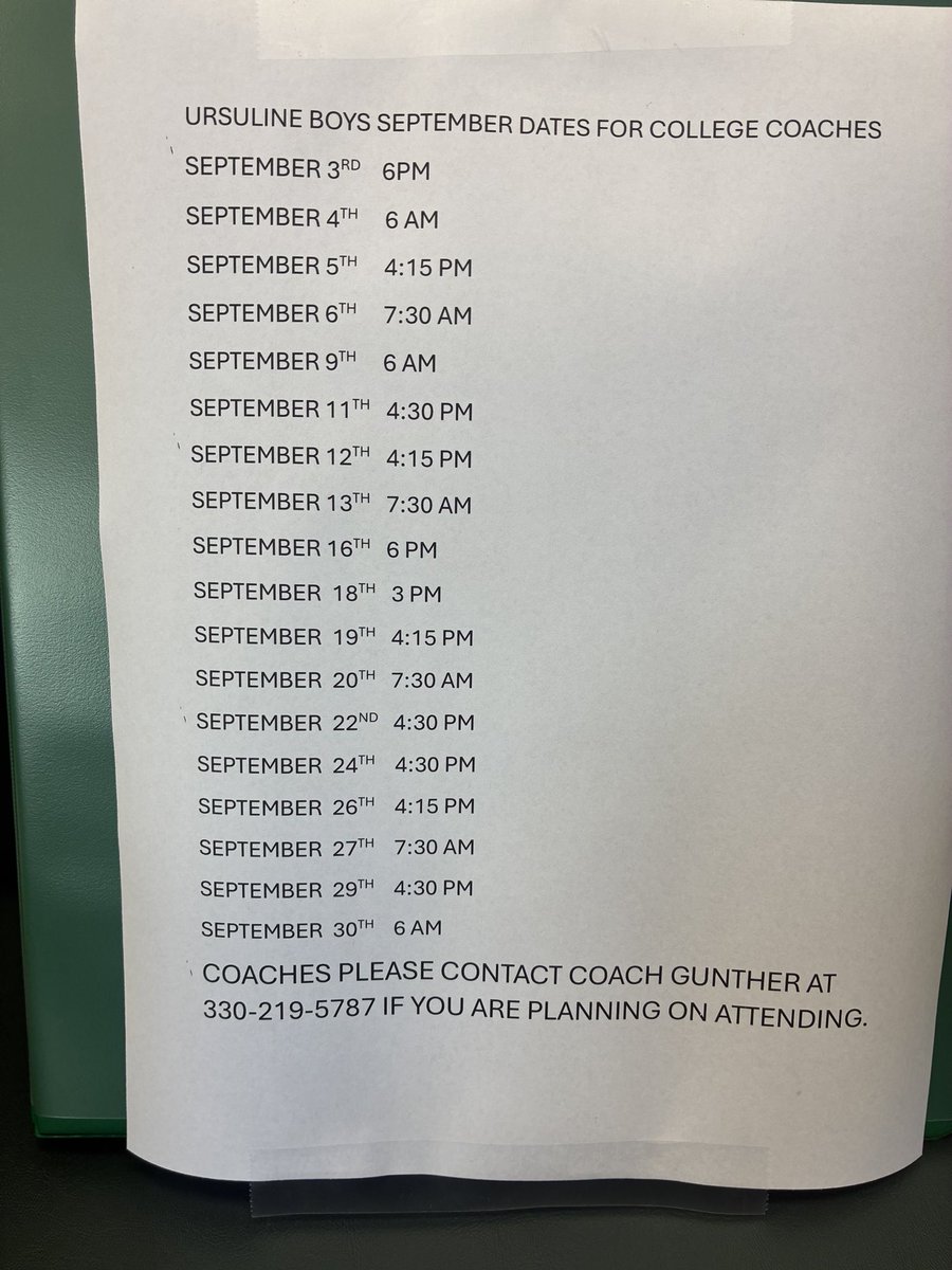 open gym schedule for the fall