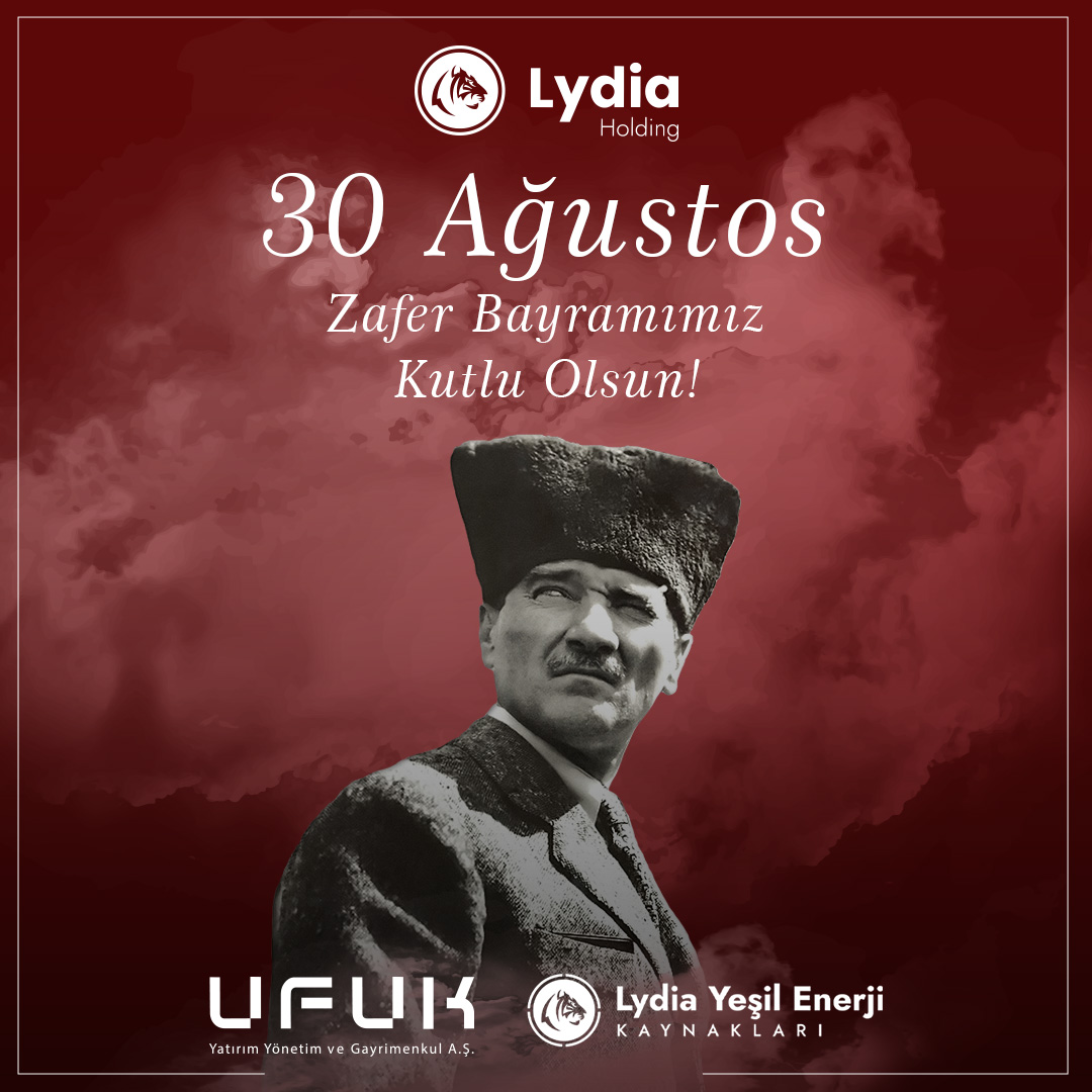 30 Ağustos Zafer Bayramımız kutlu olsun.
#LydiaHolding #ZaferBayramı