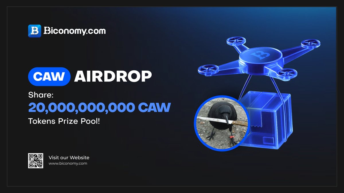 Biconomy.com (@biconomycom) on Twitter photo ๐ Share 20,000,000,000 CAW #Airdrop, Enjoy Welfare from #CrowWithKnife! ๐
To thank all Biconomy.com & crow with knife global users for your long-term support and celebrate the listing of <a href="/crow_with_knife/">crow with knife</a>, we are giving away 20,000,000,000 $CAW to share with airdrop ๐ Share 20,000,000,000 CAW #Airdrop, Enjoy Welfare from #CrowWithKnife! ๐
To thank all Biconomy.com & crow with knife global users for your long-term support and celebrate the listing of <a href="/crow_with_knife/">crow with knife</a>, we are giving away 20,000,000,000 $CAW to share with airdrop