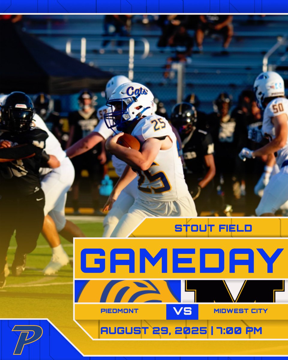 🔥🔥 WAKE UP IT’S GAMEDAY 🔥🔥

📆 TONIGHT at 7PM
📍Stout Field
🎟️ gofan.co/event/3990452?…
📺 krefsports.tv/piedmont/

#GOCATS 
#RecruitPiedmont