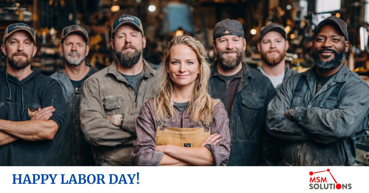 MSMSolutions's tweet image. Behind every innovation is a dedicated workforce. This Labor Day, we celebrate the people who keep industries moving forward. We will be closed Monday to honor the day.  We wish you all a relaxing, fun and safe holiday weekend. #LaborDay #AmericanWorkforce #StrongerTogether