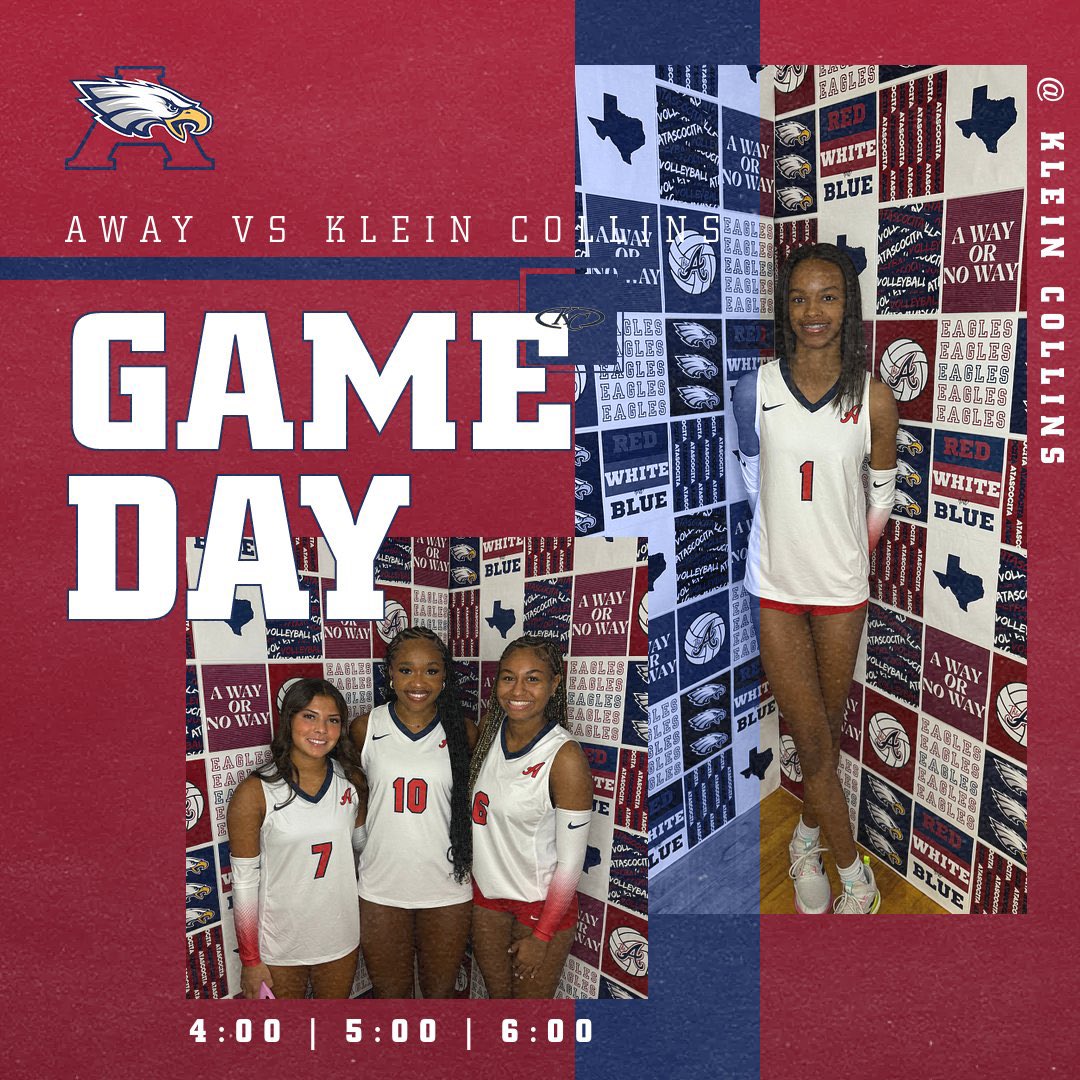 AWAY GAME TODAY!!
🗓️ Friday, 8/29
🏐 vs Klein Collins
📍 @ Klein Collins
⏰ 4:00 (FR) 5:00 (JV) 6:00 (VAR)
