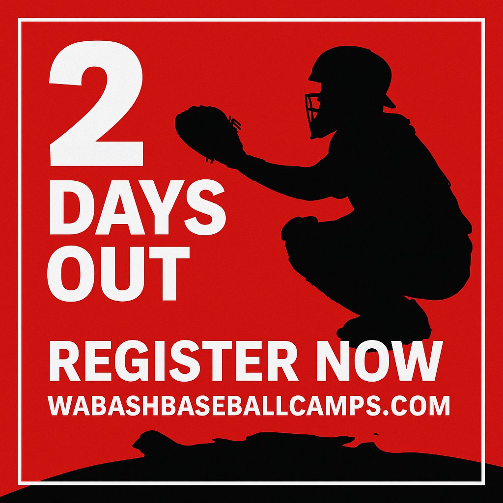 Final reminder to register for our Catcher Camp!
wabashbaseballcamps.com