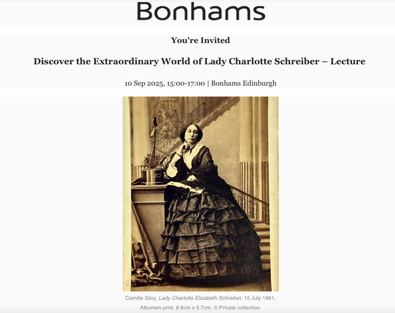 I'm giving a lecture about my new book at Bonhams in Edinburgh on 10 September. Places are very limited but if you are interested in attending let me know