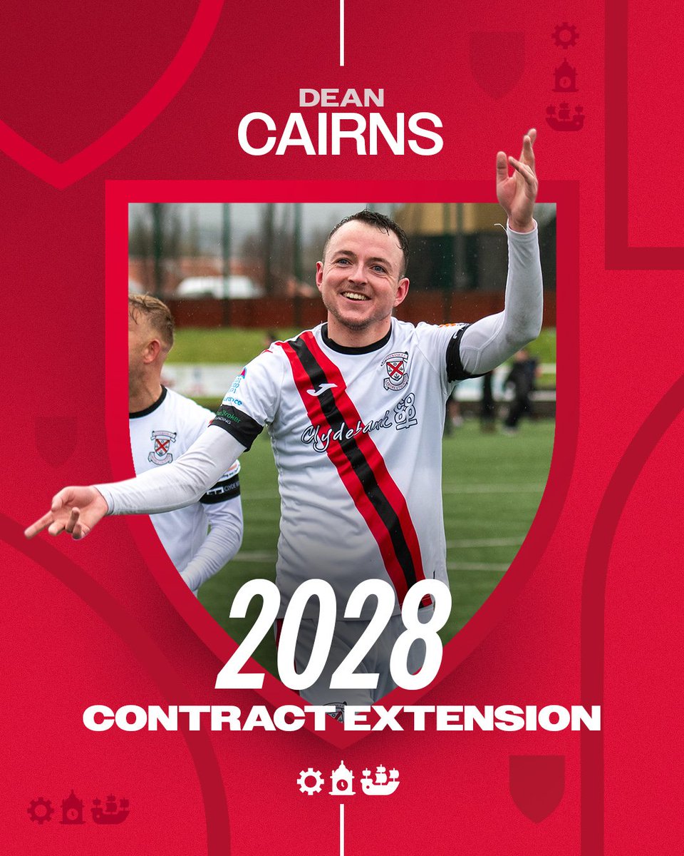 clydebankfc's tweet image. Oh oh Deano! 🎶

We're delighted to announce midfielder Dean Cairns has pledged his long term future to the Bankies, signing an extension until the summer of 2028.