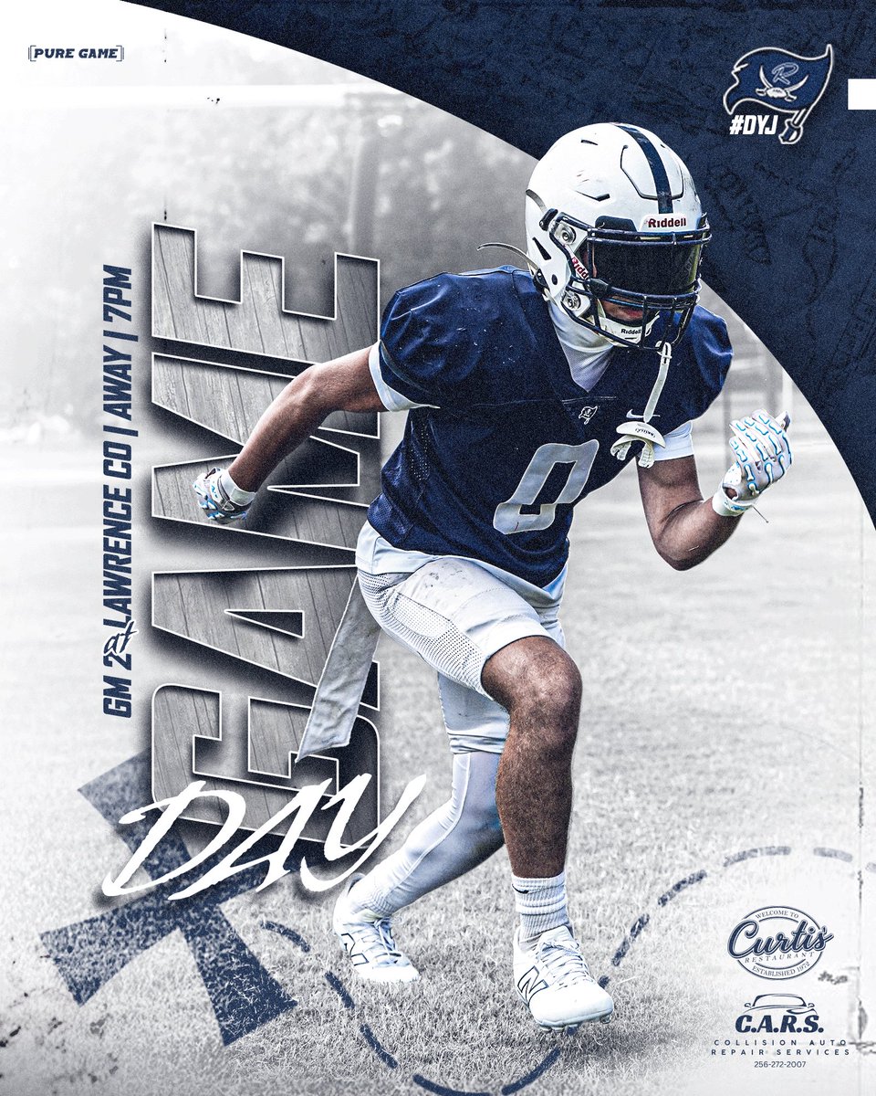 RogersPirateFB's tweet photo. GAMEDAY 2️⃣‼️
#Curtis’Restaurant #CARSCollision
🆚 Lawrence Co. (AL)
📍Red Devil Stadium
⌚️7:00 pm
#DYJ #RollBlue https://t.co/58aLHsHFLH