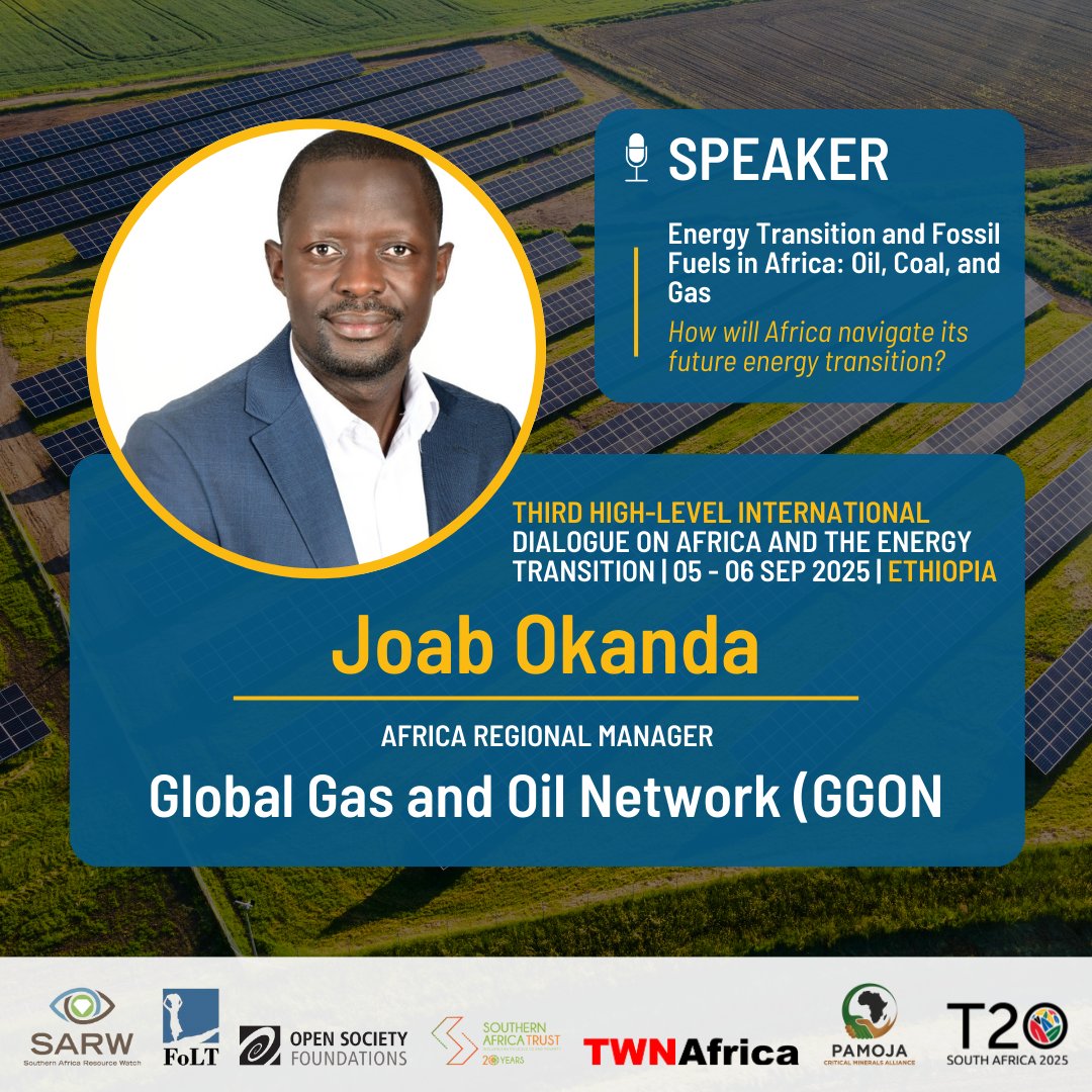 We open our Speaker Spotlight series with a panel that goes to the heart of Africa’s energy future: Fossil Fuels &amp; the Energy Transition.

How should Africa navigate oil, coal, and gas in the context of climate commitments, industrialisation, and justice?

Featuring: Felix Bob
