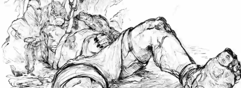 gokui_591's tweet photo. Work-in-progress: Oni sketch https://t.co/v9iFLtu70q