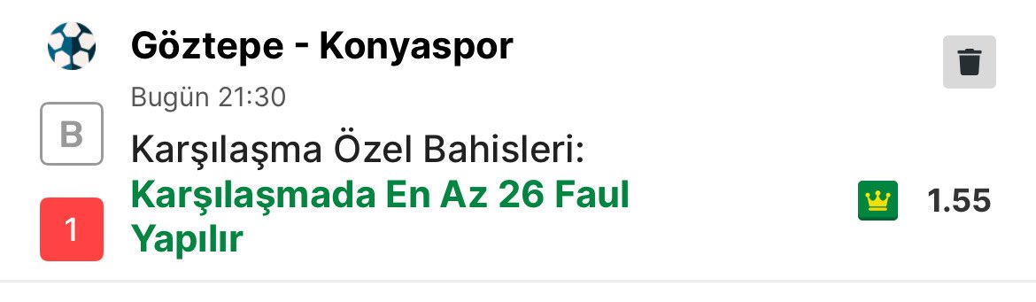 “🟡🔴 Göztepe – Konyaspor 🟢⚪ 

Başlama saati:(21:30)

👉Göztepe evinde sert ve mücadeleci oynayan bir ekip, Konya da fiziksel oyundan geri kalmaz. Bol faul ve sık düdük bekliyorum. ⚽🔥

📊 Karşılaşmada en az 26 faul yapılır (1.55)

👉 Sizce bu sınır aşılır mı?”**