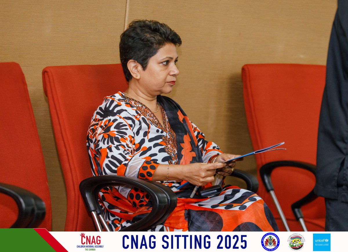 The Country Representative for <a href="/UNICEFGambia/">UNICEF The Gambia</a>  <a href="/nbshafique/">Nafisa Binte Shafique</a> gave a powerful message re-iterating her meticulous support to children of the Gambia
<a href="/MOYSTheGambia/">Ministry of Youth and Sports The Gambia</a> 
<a href="/GambiaNYC/">National Youth Council - The Gambia 🇬🇲</a>