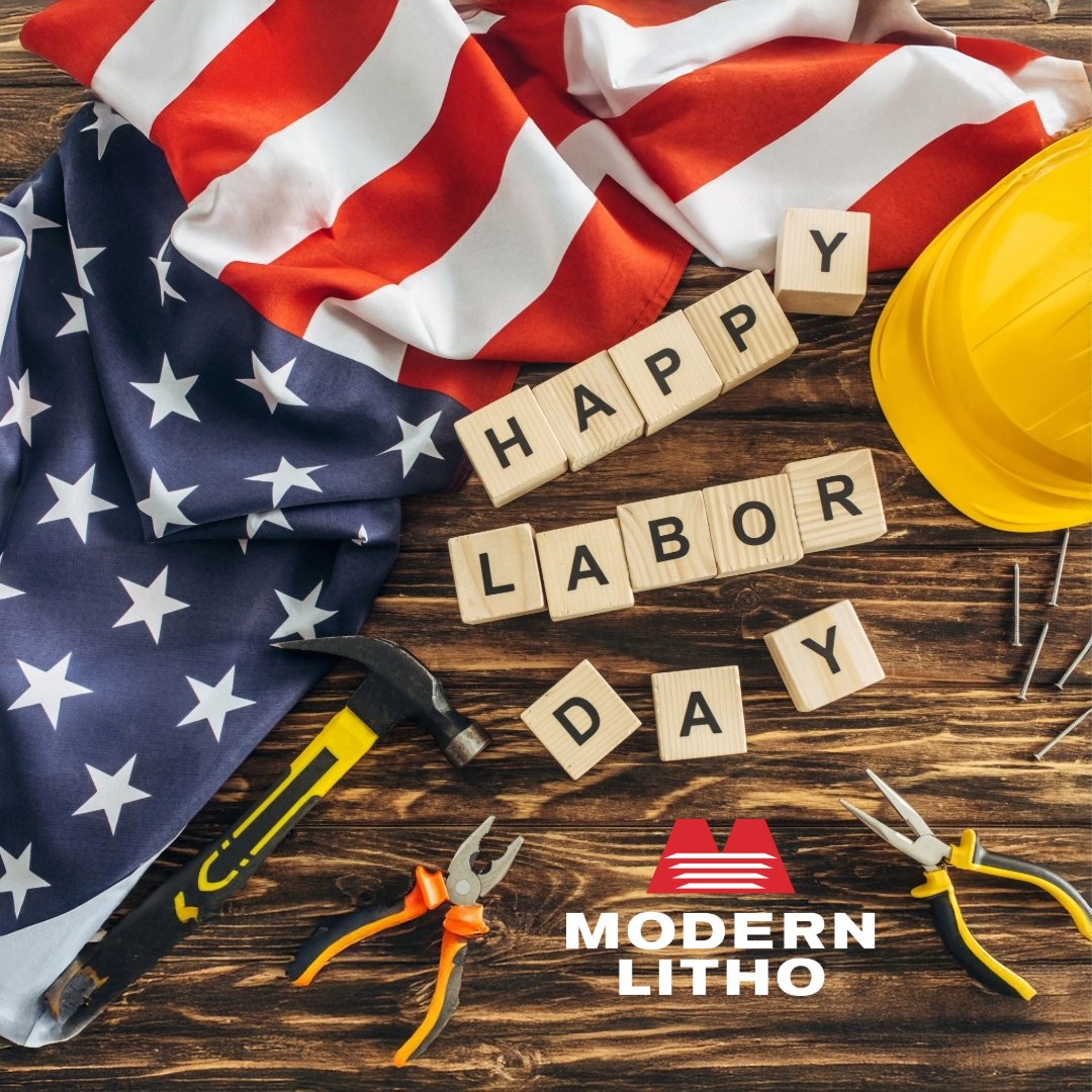 Modern Litho will be closed Mon. Sept 1 for Labor Day.

More than a holiday, it honors America’s workforce. Fun fact: printers &amp; typesetters were among the first U.S. trade unions—helping shape fair labor standards.

We reopen Tues. Sept 2. #LaborDay