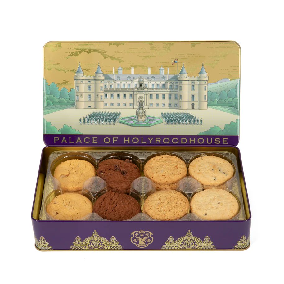 You pull the front off and it has 4 kinds of shortbread