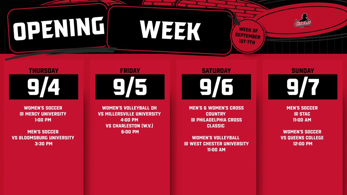 IT'S OPENING WEEK! Take a look at what's coming up!