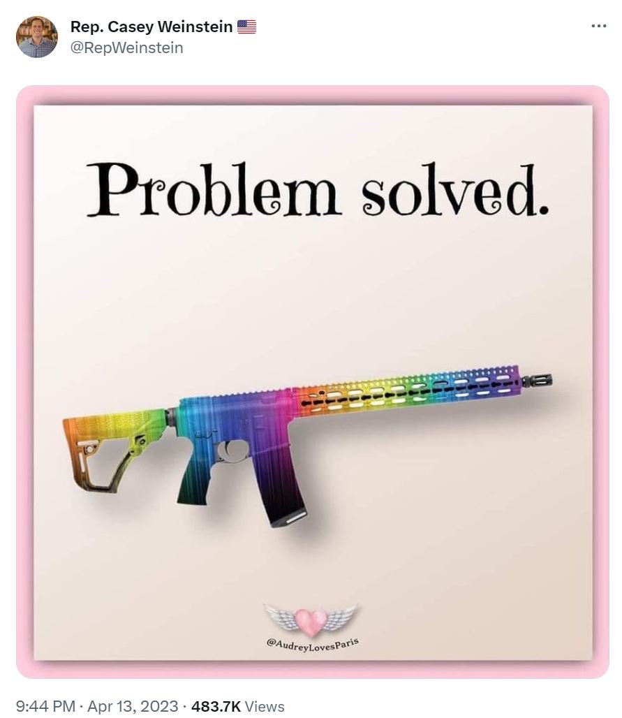 Libs of TikTok (@libsoftiktok) on Twitter photo What did Democrat Rep Casey Weinstein mean by this post?? <a href="/RepWeinstein/">Rep. Casey Weinstein 🇺🇸</a> What did Democrat Rep Casey Weinstein mean by this post?? <a href="/RepWeinstein/">Rep. Casey Weinstein 🇺🇸</a>