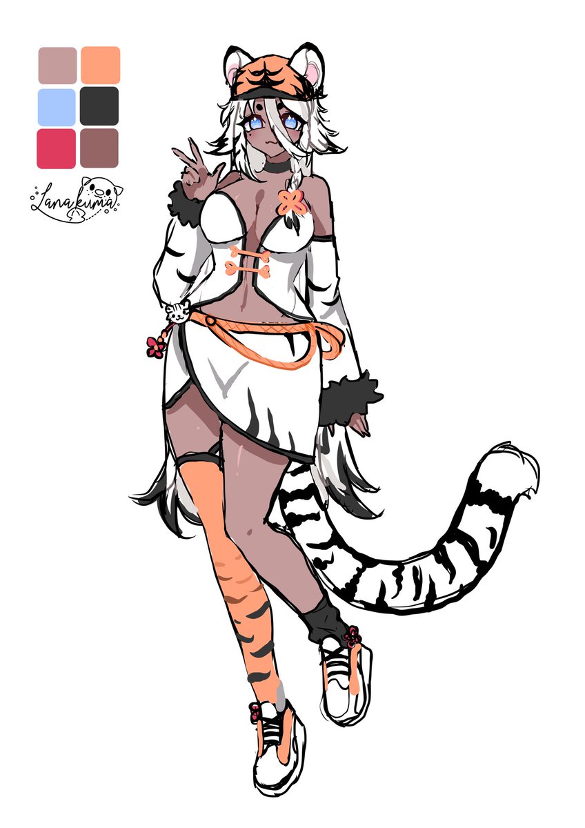Tiger girl adopt 

🐯she is $80usd
🐯comes with commercial rights 
🐯optional + $50usd for rendered artwork 
🐯comment below or dm to claim ⬇️⬇️
🐯rts very appreciated 💕

‼️Please be careful of impersonation scams‼️