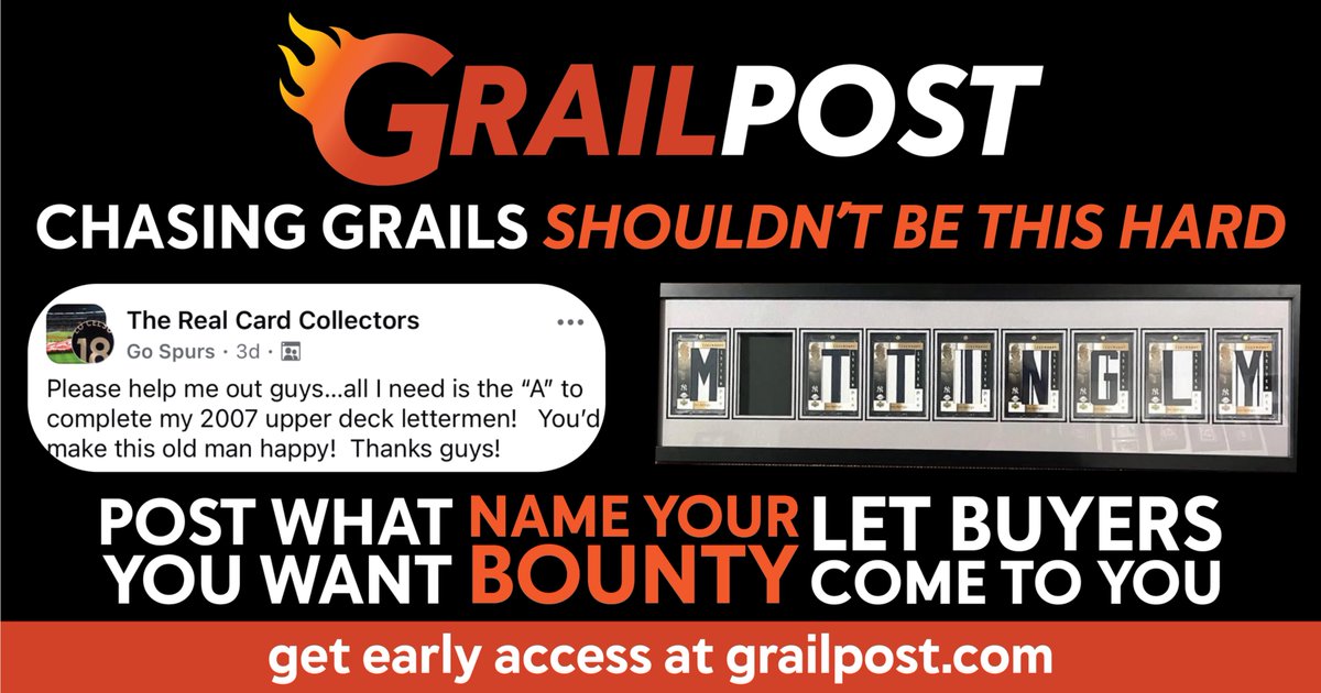 One card away… and the search never ends. 😩
With GrailPost, buyers post their grails, name their bounty 💰, and let sellers come to them.
⚡ grailpost.com
#GrailPost #SportsCards #BaseballCards #Mattingly #CollectorsUnite #TradingCards
