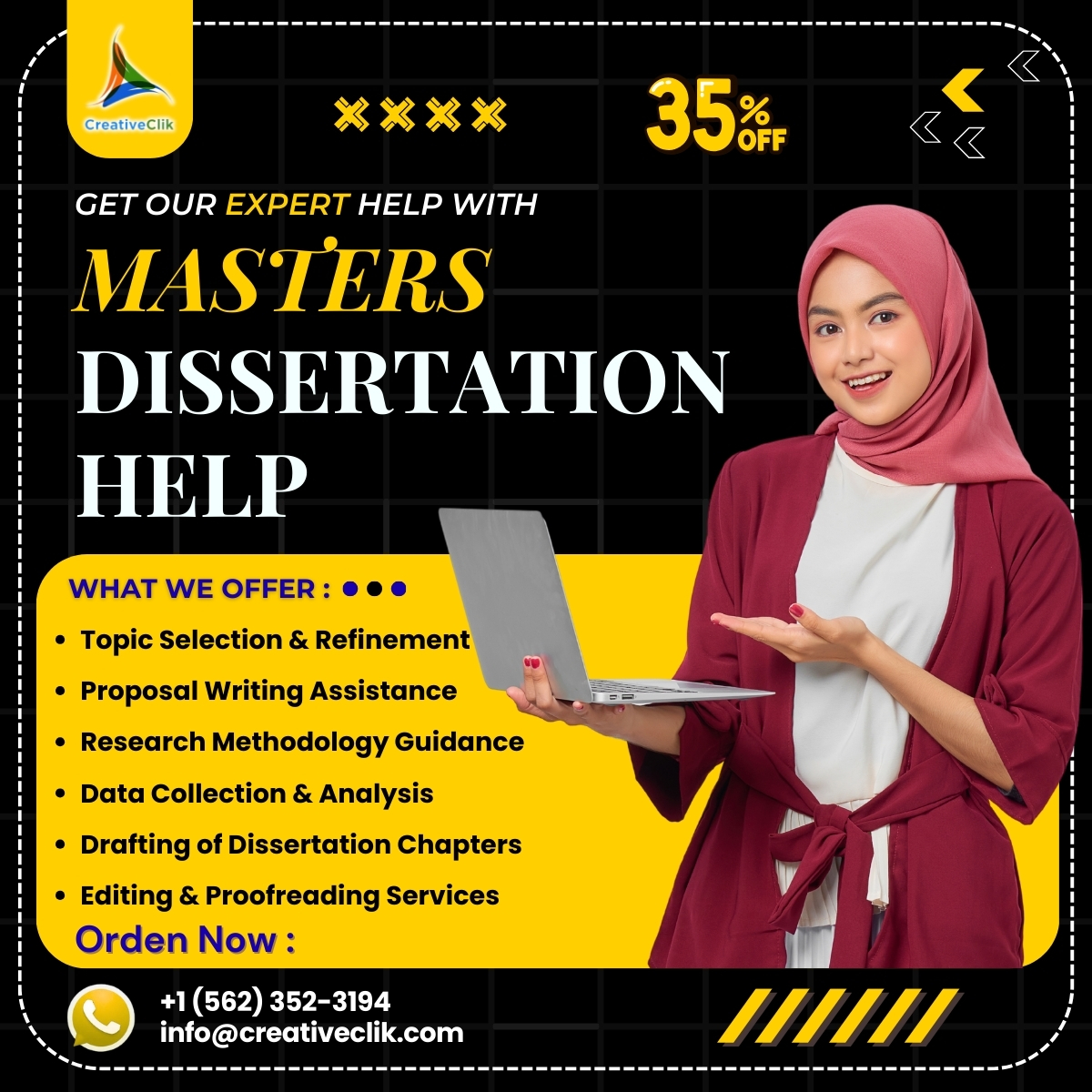 CreativeClik's tweet image. Get Our Expert Help with Masters Dissertation Help 📚✨
✅ WhatsApp: wa.me/15623523194
📧 info@creativeclik.com
🌐 creativeclik.com
#mastersdissertation #dissertationhelp #academicwriting #essayhelp #researchpaper #thesiswriting #academicservices #studenthelp #wri