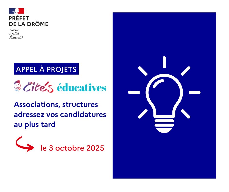Image de Préfet de la Drôme - #AppelÀProjets | 📢 Associations, structures éducatives, culturelles ou sportives de #Valence : la C