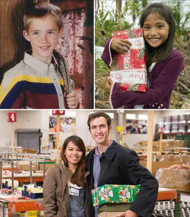 This boy packed a Christmas gift for a girl in the Philippines and 14 years later she found him on Facebook. They fell in love and got married