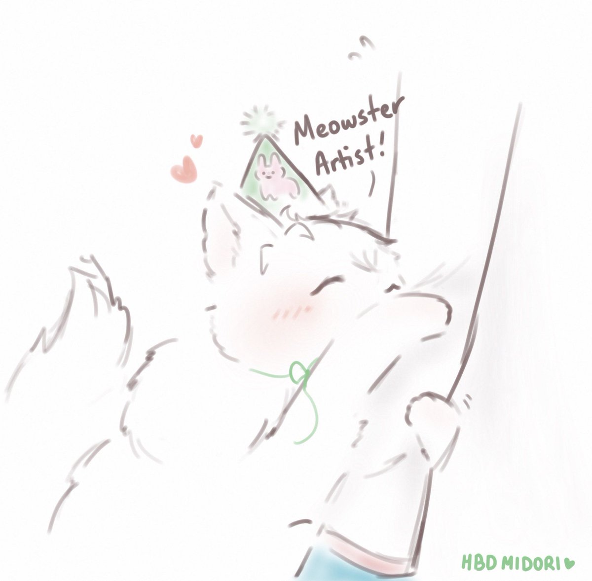 Birthday boy Midori~ 🎂🎉
I wonder what kind of special sketch he will get from Meowster Artist this year hehe ₍ᐢ.  ̫.ᐢ₎♪