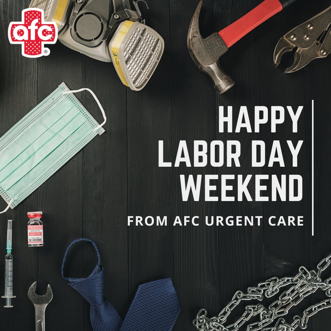 Happy Labor Day Weekend! This is a time to relax, enjoy time with family, and soak up the last days of summer, but accidents and illnesses don’t take a holiday. Skip the ER wait and walk in whenever you need us.