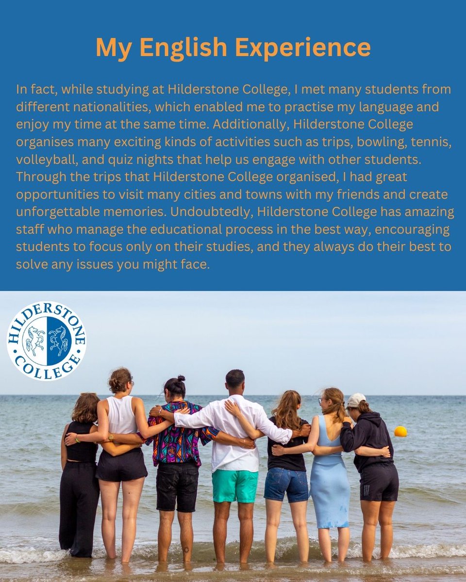 Sultan, one of our long-term students from Saudi Arabia, began his English language journey at Hilderstone College in Broadstairs, England, in November 2024 and completed his course in July 2025. 

Read on for more 👉hilderstonecollege.com/blog/my-englis…