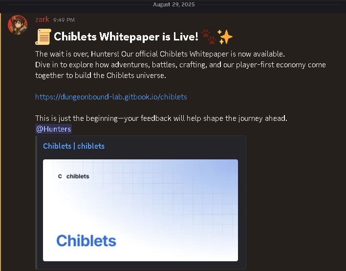 dwiha2024's tweet photo. Chiblets Whitepaper is Live!
Read here: https://t.co/lMdwhLwxiP
Join Discord: https://t.co/yL5XiVIo7z
@Dungeonboundlab 
@Ronin_Network https://t.co/xNhHGiwh2R