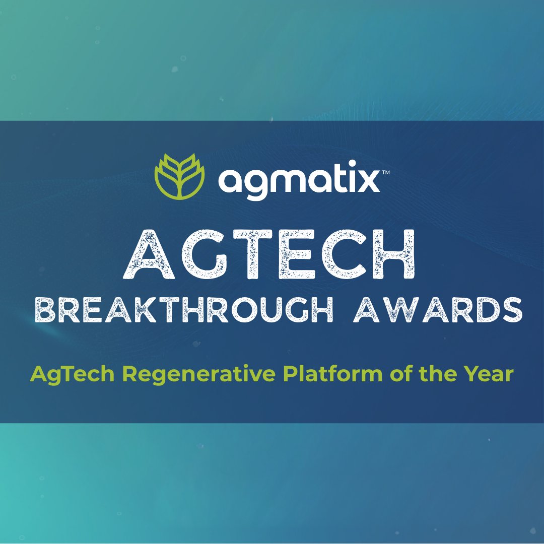 🏆 We're proud to announce that we're an AgTech Breakthrough Awards winner, named as the AgTech Regenerative Platform of the Year!

hubs.li/Q03GbGHX0
