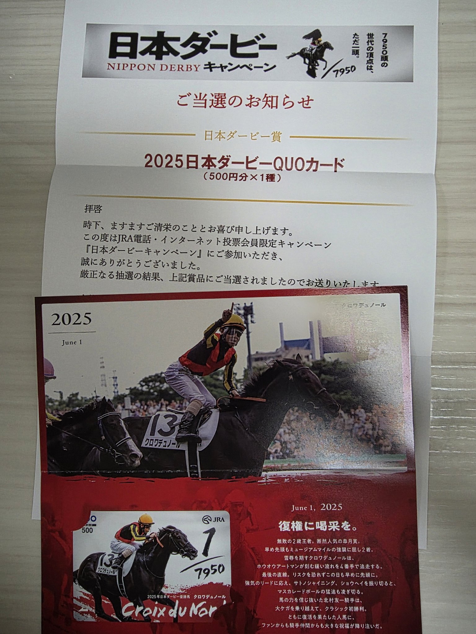 JRA2020第87回 日本ダービーキャンペーンWIN5賞当選品ウォールクロック JRA2020第87回 日本ダービーキャンペーンWIN5賞当選品ウォール