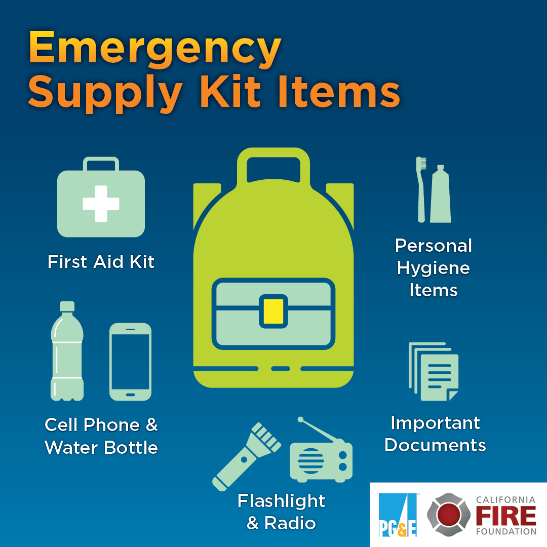 Did you know 58% of Californians lack a disaster kit, and 69% do not have any disaster plans? Make sure you have these essential items. 

Create a disaster kit for you, and one for your pets too!

firefightersonyourside.org/red-flag-warni…
#WildfireSafety #DisasterPrep  #CBODirect #EvacuateEarly