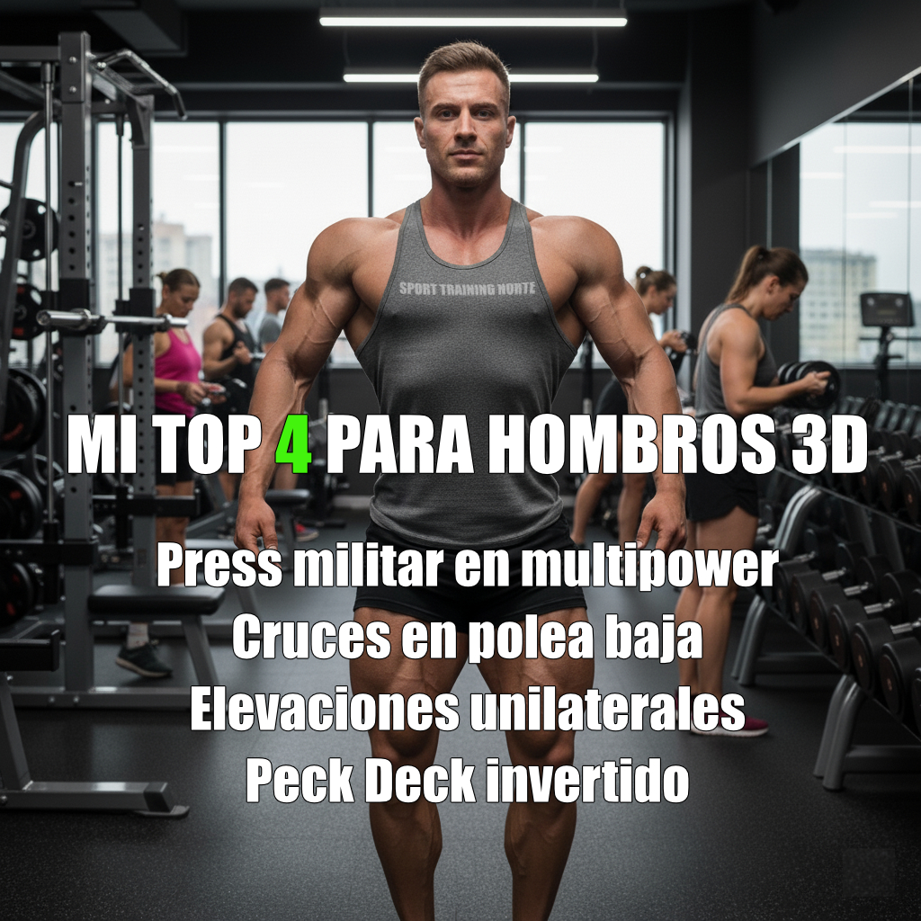 StnFitnessBlog's tweet photo. 🗒️ Mi selección de ejercicios:

4 ejercicios para transformar tus hombros. 🥥

🔖  La clave está en seleccionar inteligentemente los ejercicios que estimulen todas sus porciones (deltoides anterior, medio y posterior).

Lo vemos. 👇

Aquí te dejo mi selección TOP 4 para unos hombros 3D:

1️⃣  Press militar en multipower: Permite mover más carga con seguridad, asegurando tu progresión.

2️⃣  Cruces en polea baja semitumbado en banco: Activación brutal del deltoides medio, manteniendo tensión constante.

3️⃣  Elevaciones unilaterales en polea media: Perfectas para darle simetría al hombro y ese efecto 3D.

4️⃣  Peck Deck invertido (deltoides posterior): El gran olvidado. Además es imprescindible para mejorar postura, estabilidad escapular y evitar lesiones.

✅ Con esta selección trabajas el hombro en 360°, potenciando fuerza, estética y salud articular. 

No se trata de hacer mil ejercicios, sino de elegir los correctos.

¡Déjame en los comentarios cuales son tus favoritos!

#HombrosFuertes #Gimnasio #FitnessEnEspañol #EntrenamientoInteligente #ConstruyeFuerza #Deltoides #GymMotivation #Musculacion